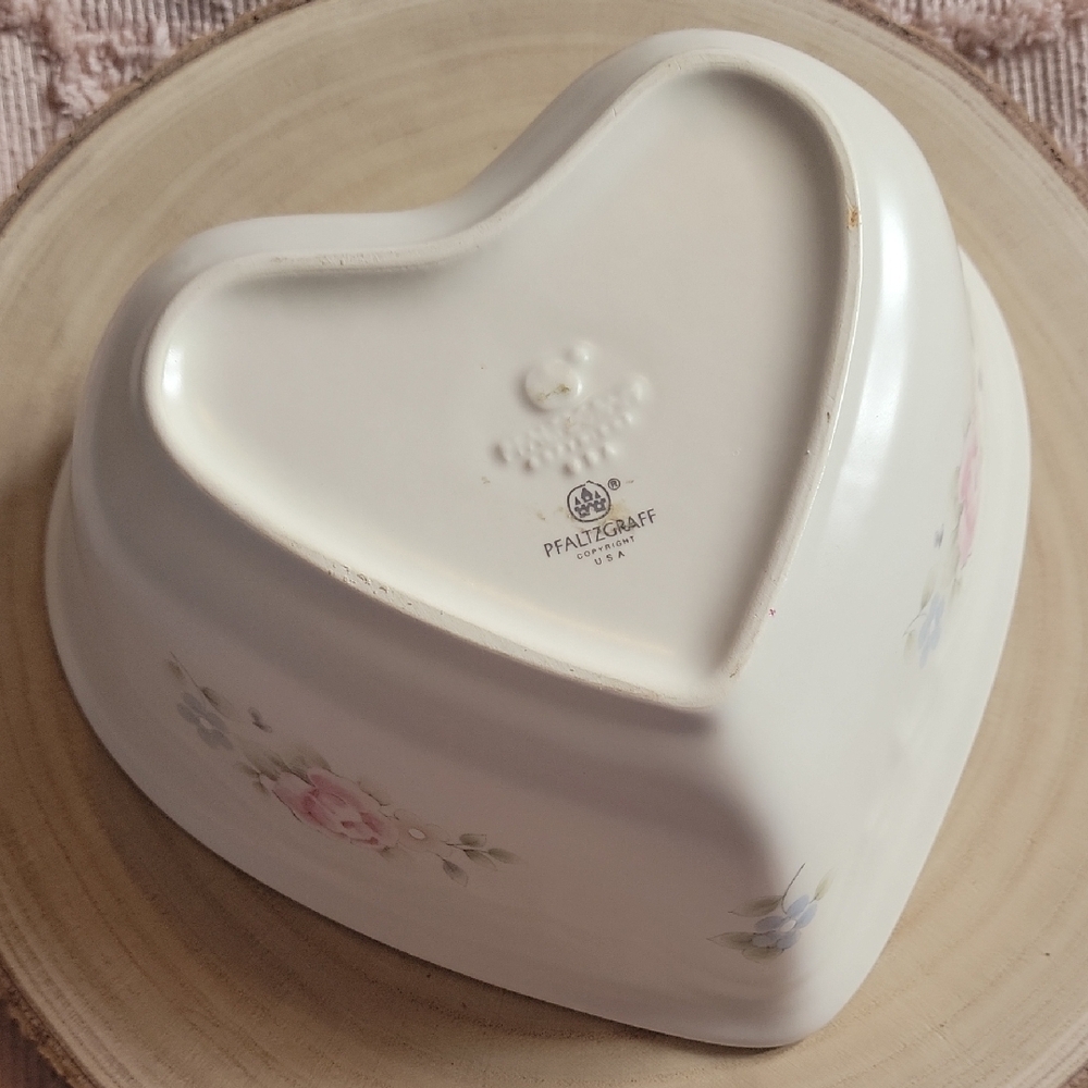 Pfaltzgraff Heart-Shaped Floral Dish